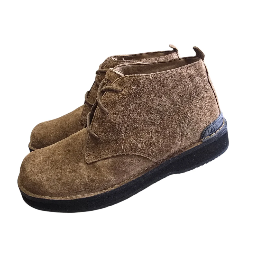 Caterpillar Men's Brown Leather Suede Desert Boots - Size 8